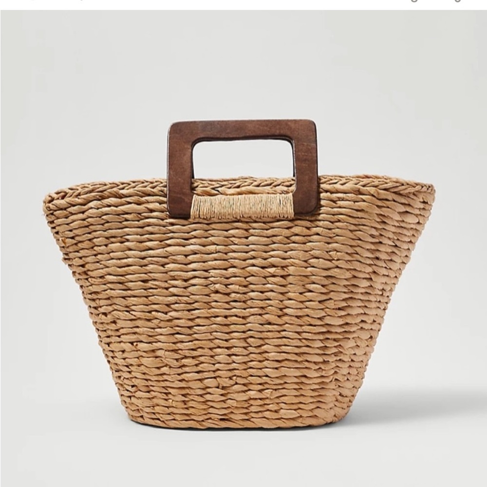 Ann Taylor Straw Tote Bag